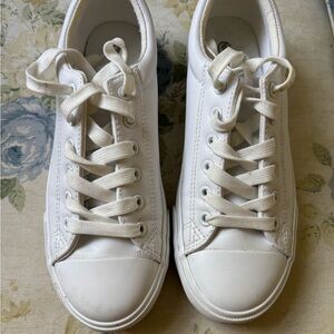 Classic White Lace-Up Sneakers